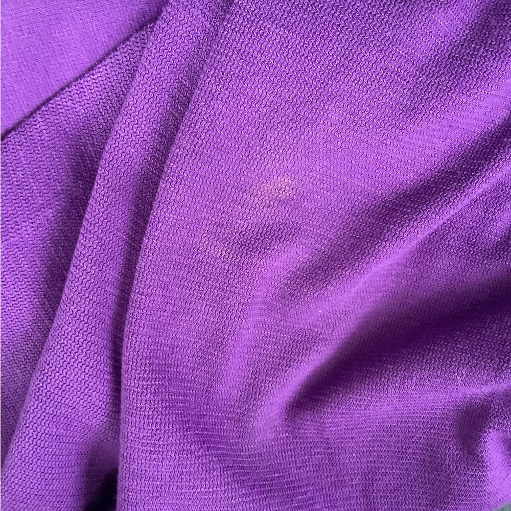 Vintage Jantzen Cardigan Sweater Size XL Purple 90s Retro Preppy Button Up - Picture 13 of 13